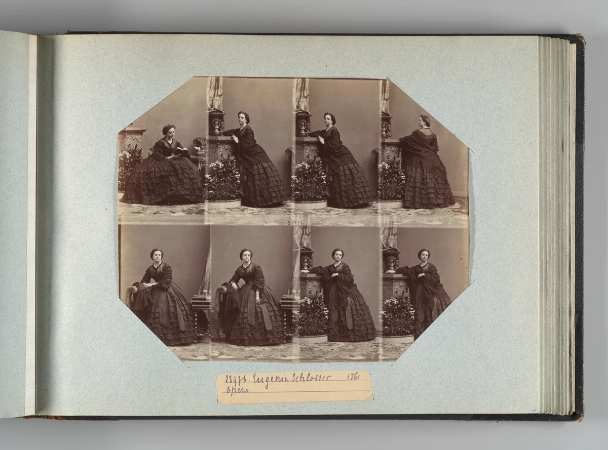 Eugénie Schlosser by André Adolphe-Eugène Disdéri, photograph, 1861