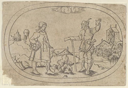 Farmers, from Das Bossenbüchlein by Mathais Beitler, print, 1577-1587