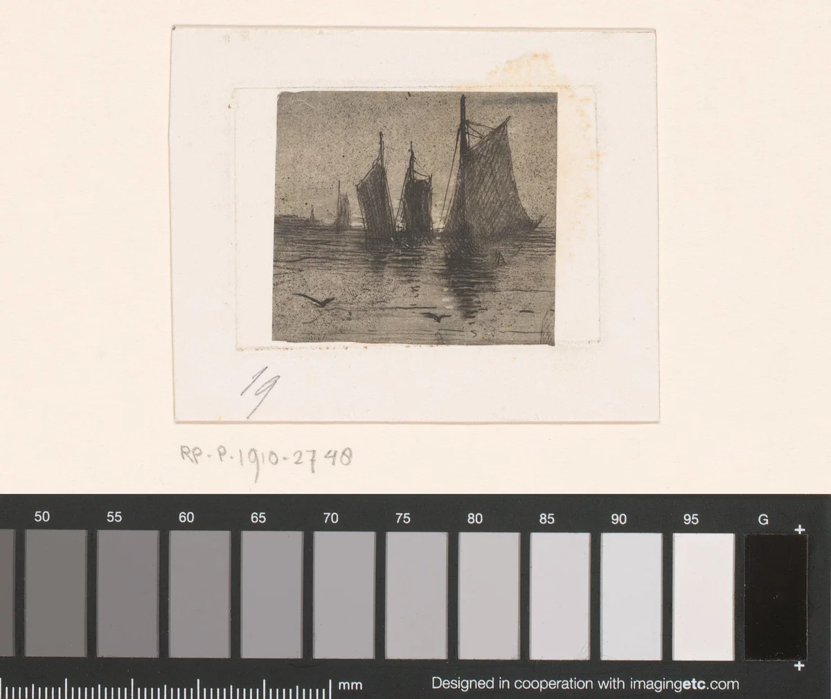 Vissersboten by Carel Nicolaas Storm van 's-Gravesande, print, 1872