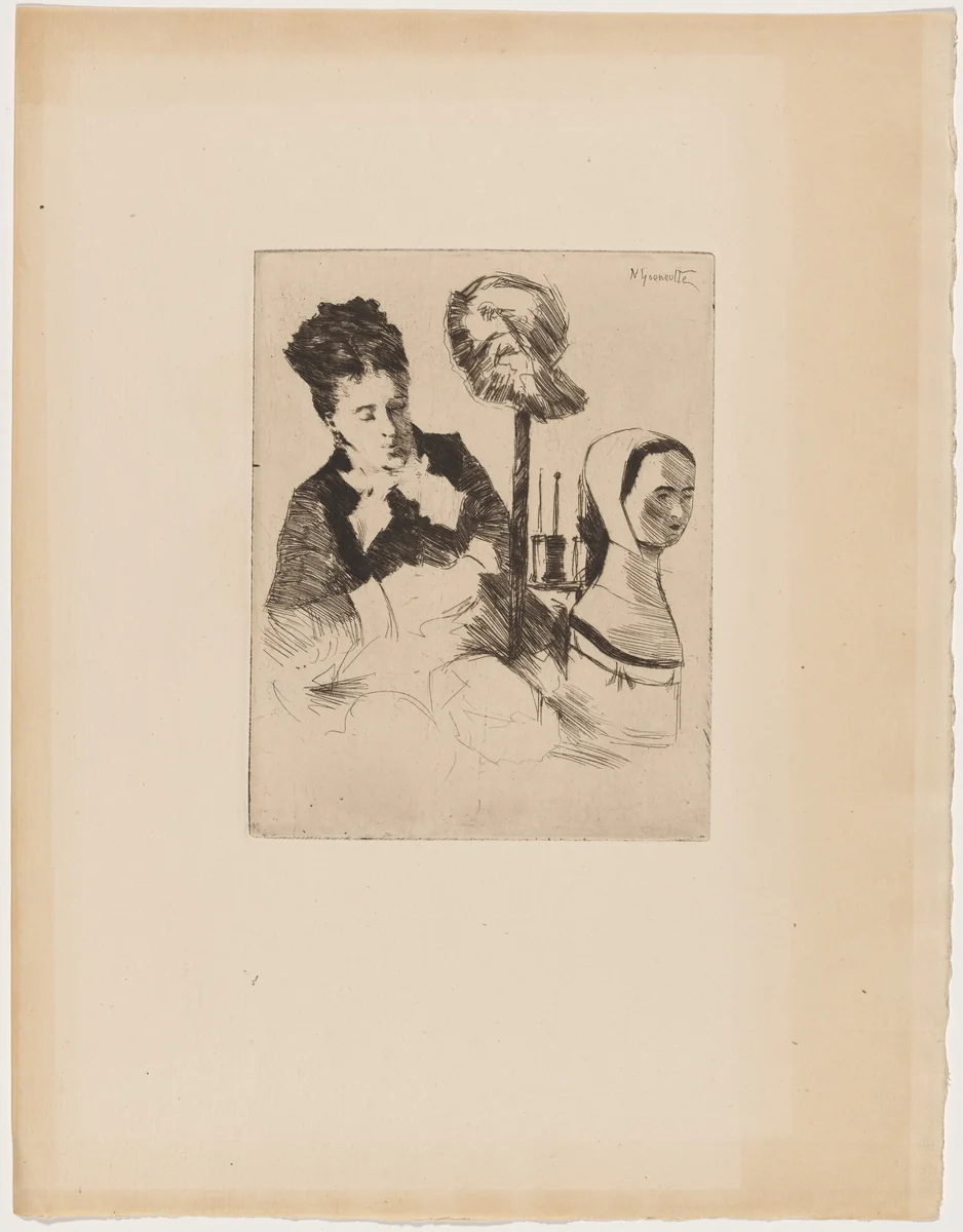 La modiste by Norbert Goeneutte, print, 1895