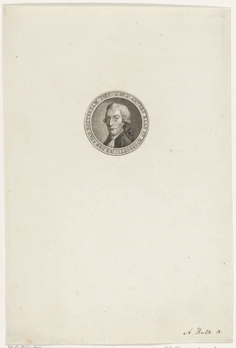 Portret van Paulus Gevers by Abraham Jacobsz. Hulk, print, 1787