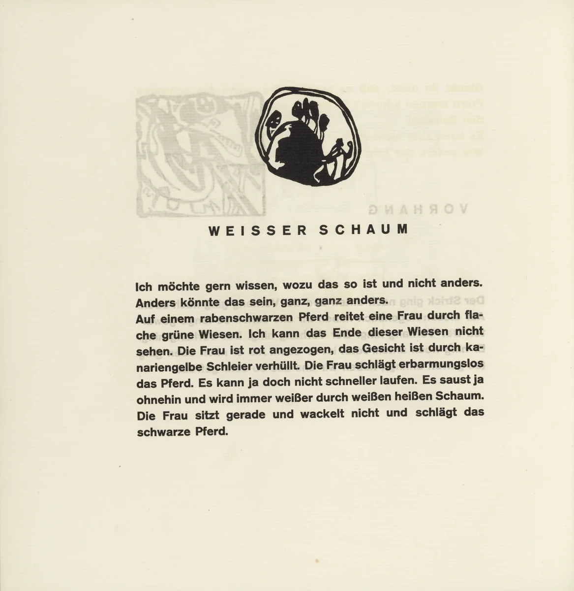 Vignette next to "White Foam" (Vignette bei "Weisser Schaum") (headpiece, folio 42, verso) from Klänge (Sounds) by Wassily Kandinsky, illustrated book, 1913