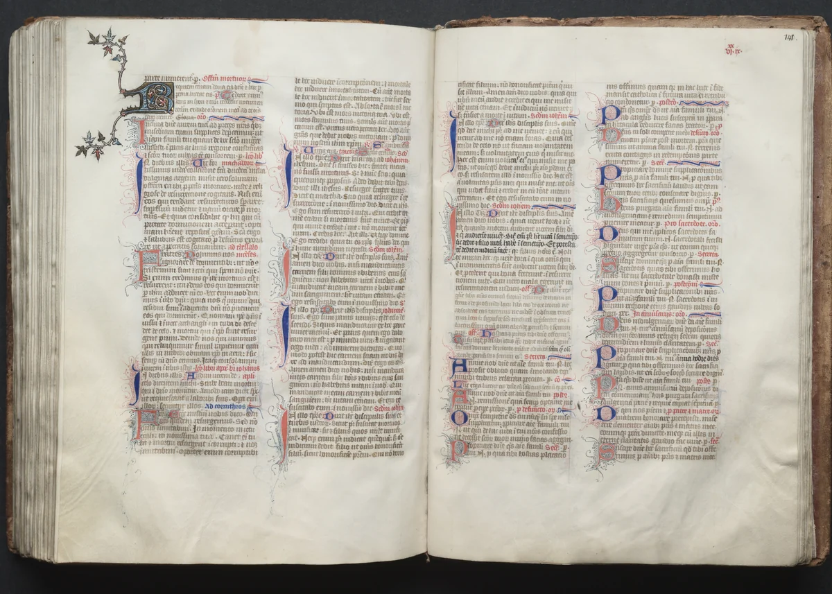The Gotha Missal: Fol. 140v, Text by Master of the Boqueteaux, book, 1370-1380