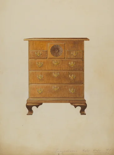 Lowboy by Henry Tomaszewski, index of american design, 1937