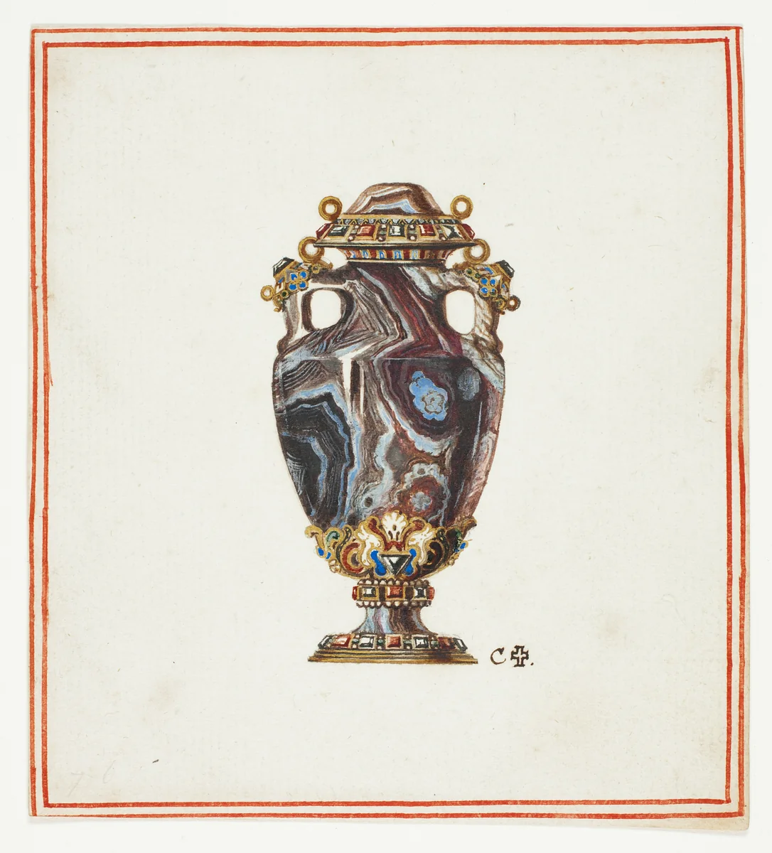 Porphyry Vase by Giuseppe Grisoni, painting, 1719-1769