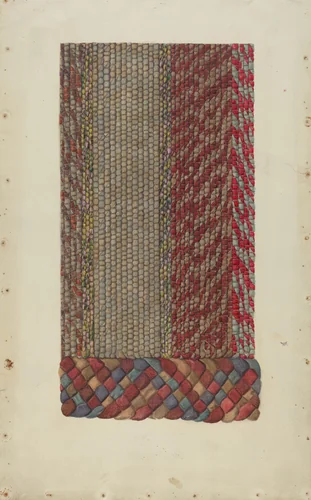 Shaker Rug by Alice Stearns, index of american design, 1936
