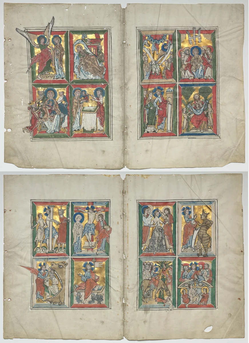 Bifolia with Scenes from the Life of Christ by Unknown, manuscript, 1230-1240
