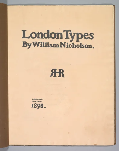 London Types: Quatorzains by William Nicholson, other, 1898