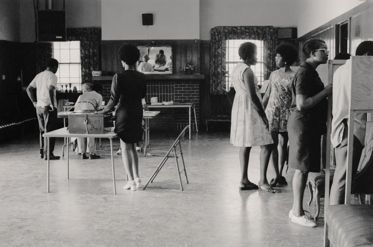 Voting at the Polls, Hinds County, Mississippi by Doris A. Derby, photograph, 1971
