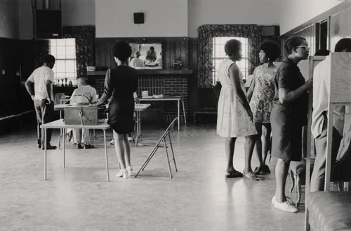 Voting at the Polls, Hinds County, Mississippi by Doris A. Derby, photograph, 1971