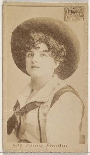 Card 809, Louise Paullin, from the Actors and Actresses series (N45, Type 2) for Virginia Brights Cigarettes by Allen & Ginter, photograph, 1885-1891