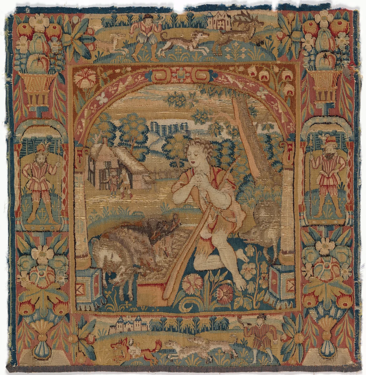 "The Repentance of the Prodigal Son" from a set of six of The Parable of the Prodigal Son by Anonymous Workshop, textile, 1600-1615