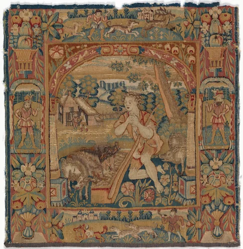 "The Repentance of the Prodigal Son" from a set of six of The Parable of the Prodigal Son by Anonymous Workshop, textile, 1600-1615