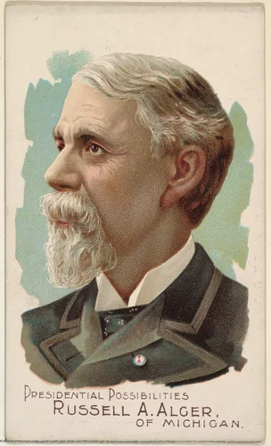 Russell A. Alger of Michigan, from the Presidential Possibilities series (N124) issued by Duke Sons & Co. to promote Honest Long Cut Tobacco by W. Duke, Sons & Co., print, 1888