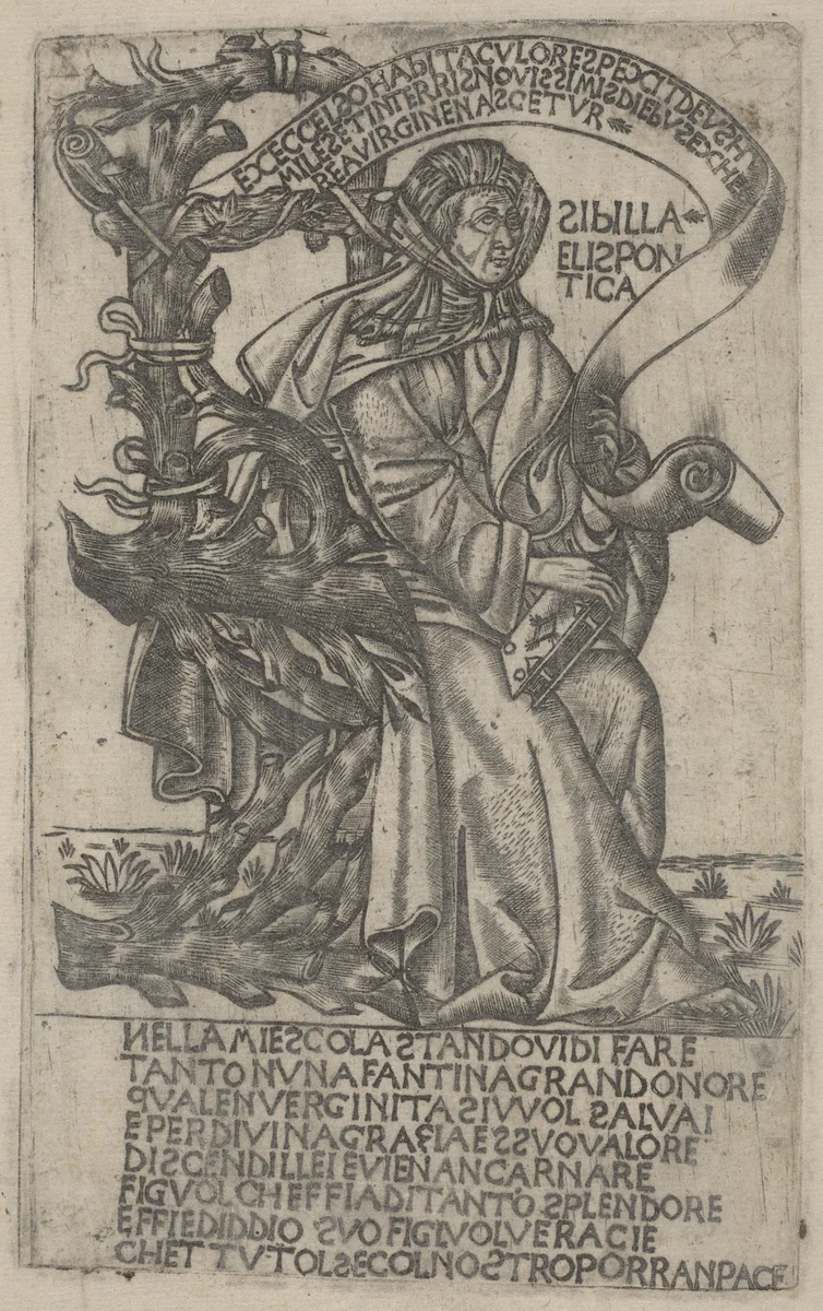 Hellespontine Sibyl by Baccio Baldini, print, 1400-1449