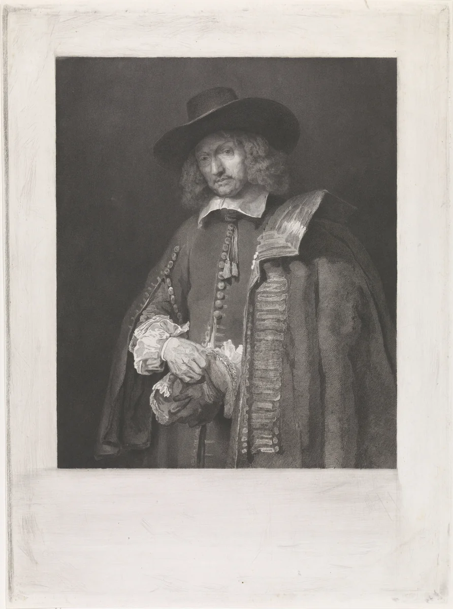 Portret van Jan Six by Johann Wilhelm Kaiser, print, 1823-1853