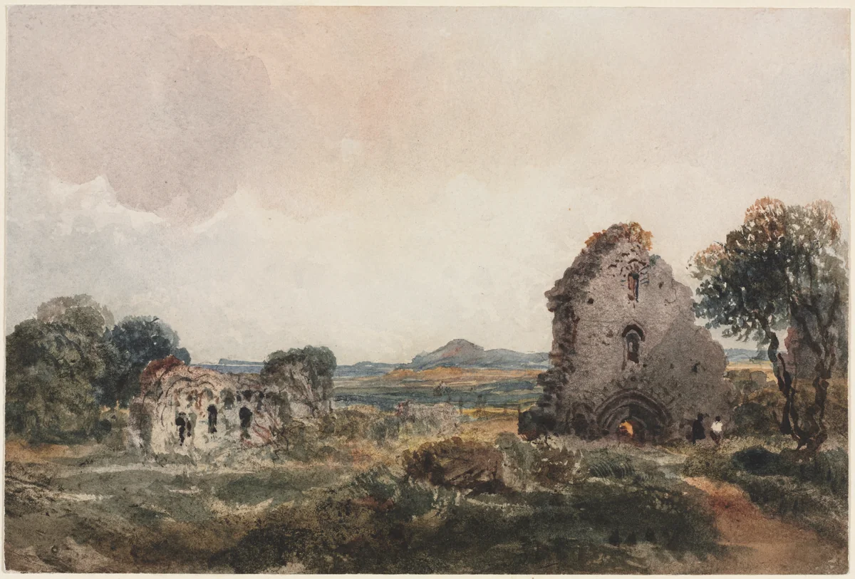 Neath Abbey by Peter de Wint, drawing, 1835-1845