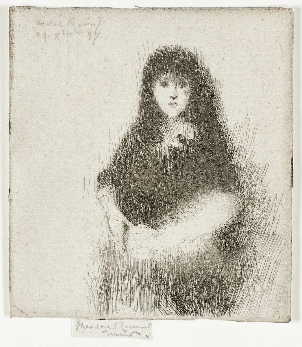 Portrait of a Little Spanish Girl by Theodore Roussel, print, 1887