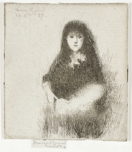 Portrait of a Little Spanish Girl by Theodore Roussel, print, 1887