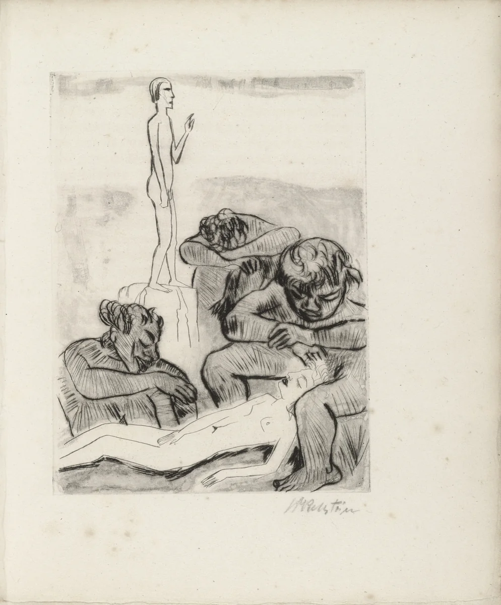 Plate (facing page 10) from Yali und sein weisses Weib (Yali and His White Wife) by Max Pechstein, illustrated book, 1923