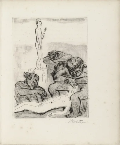 Plate (facing page 10) from Yali und sein weisses Weib (Yali and His White Wife) by Max Pechstein, illustrated book, 1923