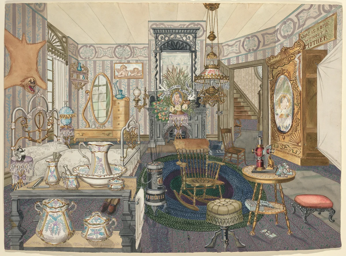 Rooming House Bed-Living Room by Perkins Harnly, index of american design, 1935-1942