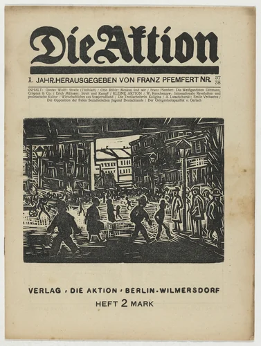 Die Aktion, vol. 10, no. 37/38 by Gustav Heinrich Wolff, periodical, 1920