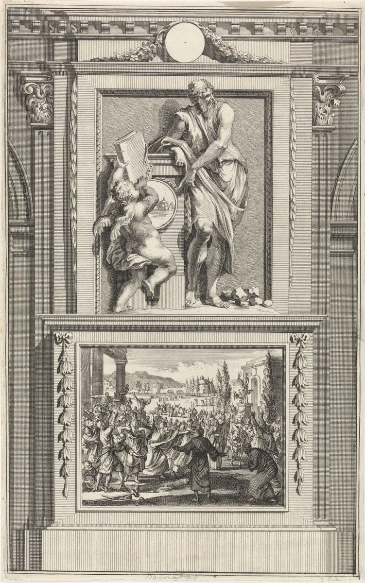Apostel Barnabas by Jan Luyken, print, 1698
