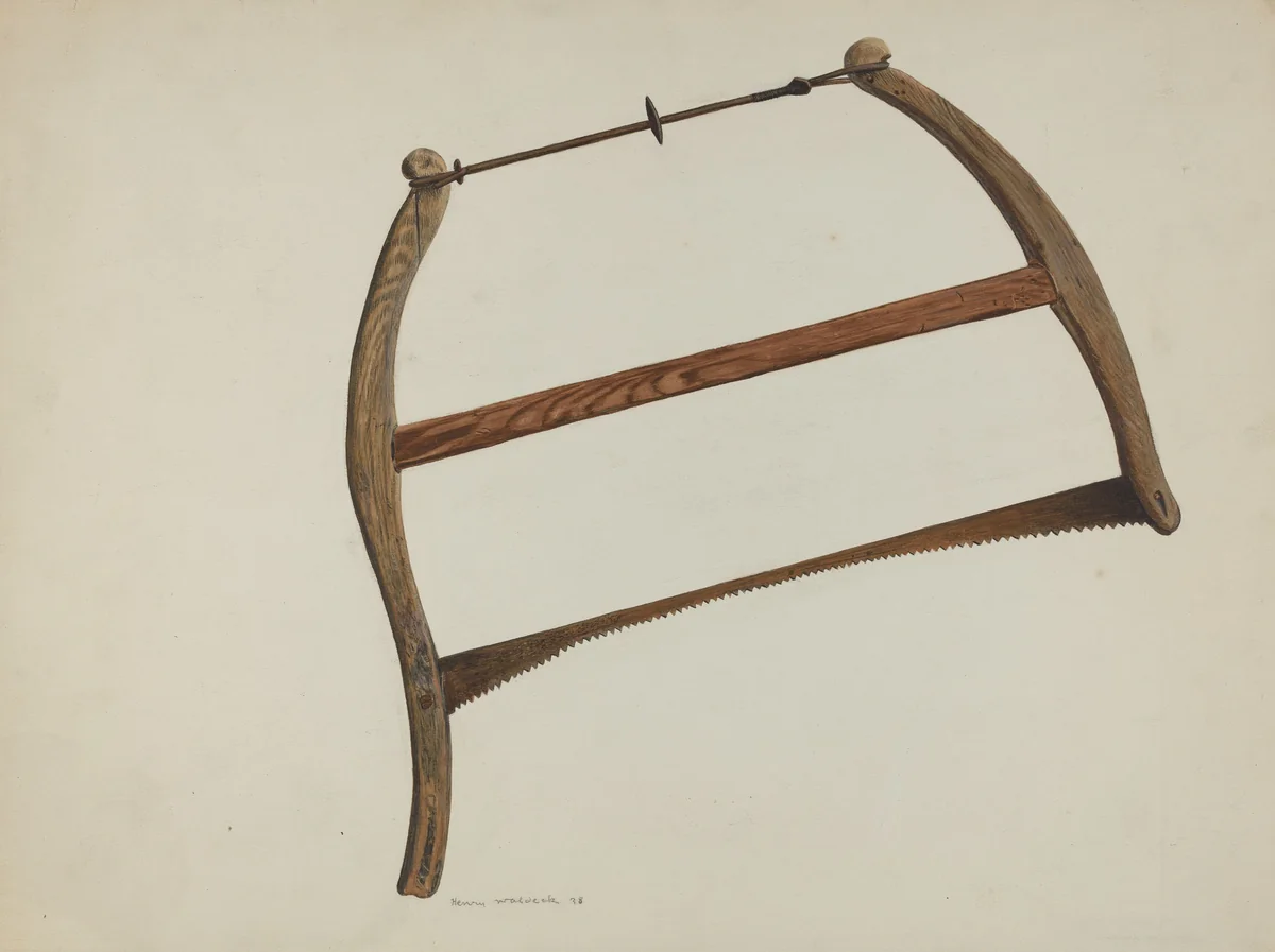 Bucksaw by Henry Waldeck, index of american design, 1938