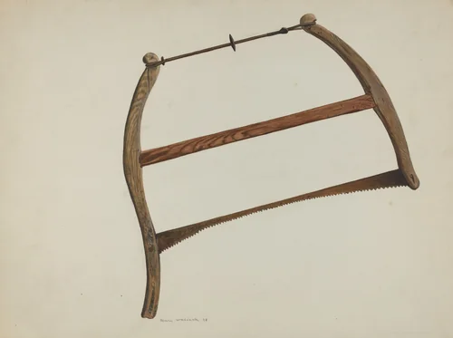 Bucksaw by Henry Waldeck, index of american design, 1938