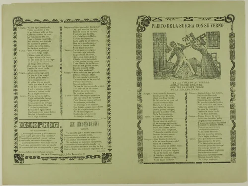 Quarrel between Mother-in-law and Son-in-law by Manuel Manilla, print, 1850-1900