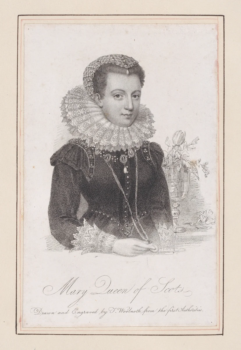 Mary, Queen of Scots by Thomas Woolnoth, print, 1824