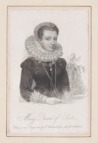 Mary, Queen of Scots by Thomas Woolnoth, print, 1824