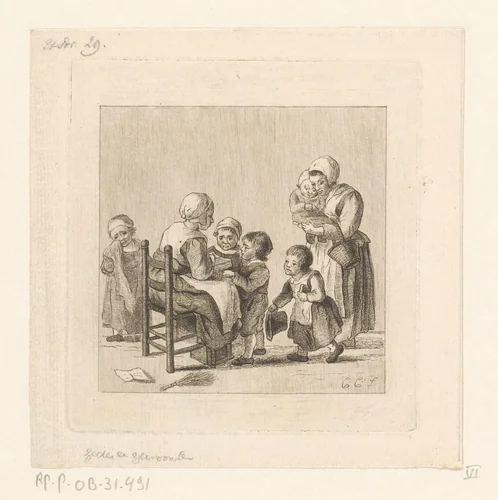 Kinderschool by Pieter de Mare, print, 1779