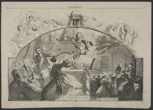Seeing the Old Year Out by Winslow Homer, print, 1861