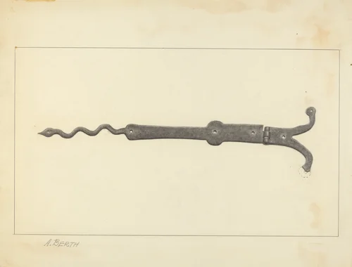 Hinge by Alexander Berth, index of american design, 1939