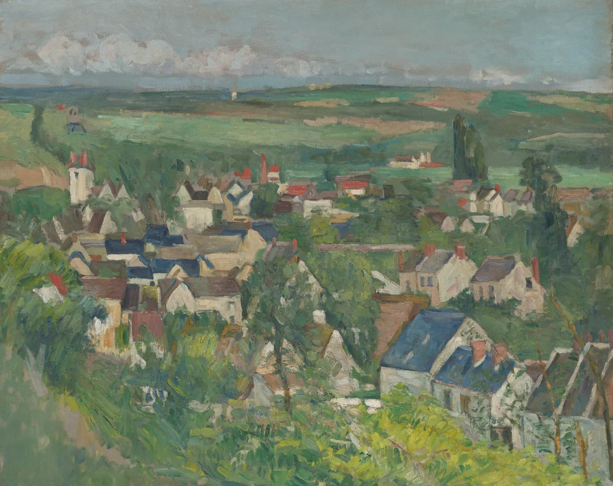 Auvers, Panoramic View by Paul Cezanne, painting, 1873-1875