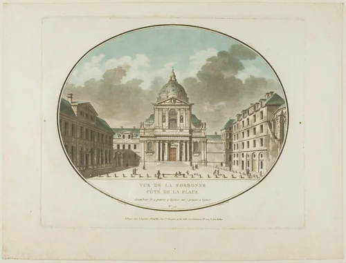 View of the Sorbonne by Jean François Janinet, print, 1772-1814