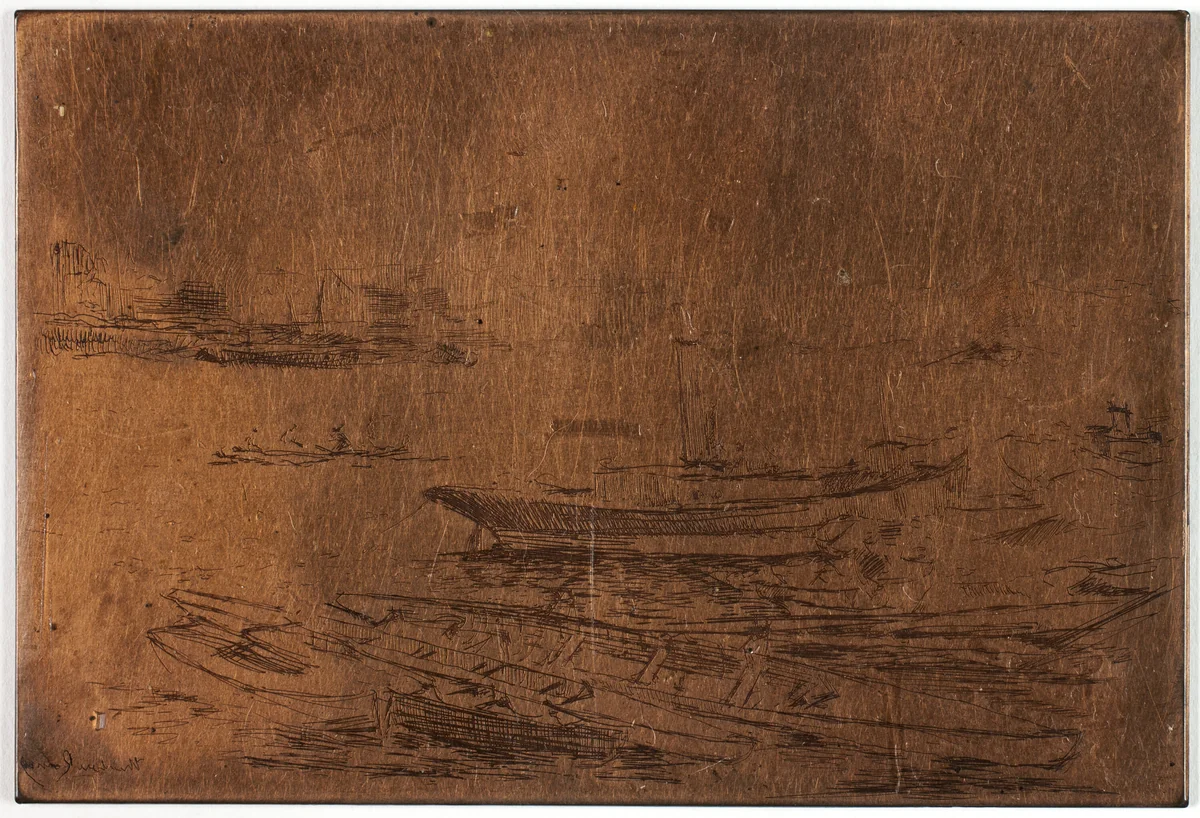 The Steam Launch, Chelsea Embankment by Theodore Roussel, metalwork, 1888-1889