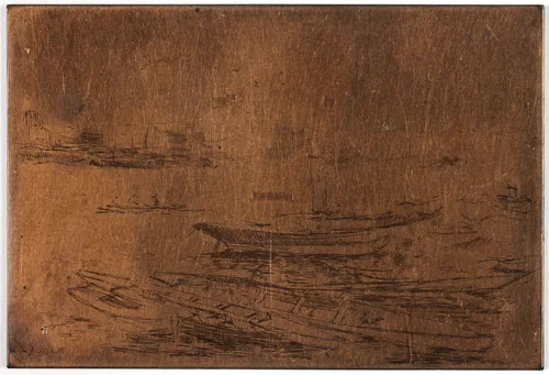 The Steam Launch, Chelsea Embankment by Theodore Roussel, metalwork, 1888-1889