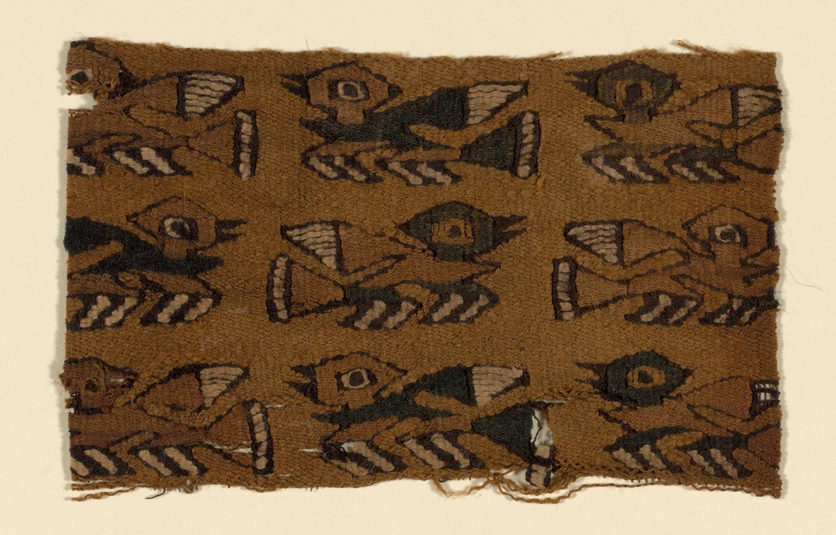 Fragment by Chancay, textile, 1000-1476