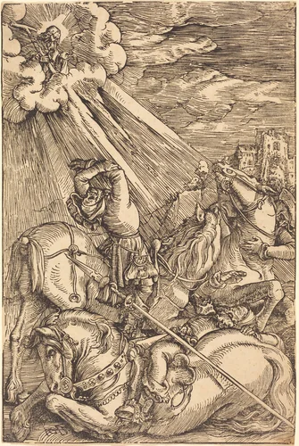 The Conversion of Saint Paul by Hans Baldung Grien, print, 1514