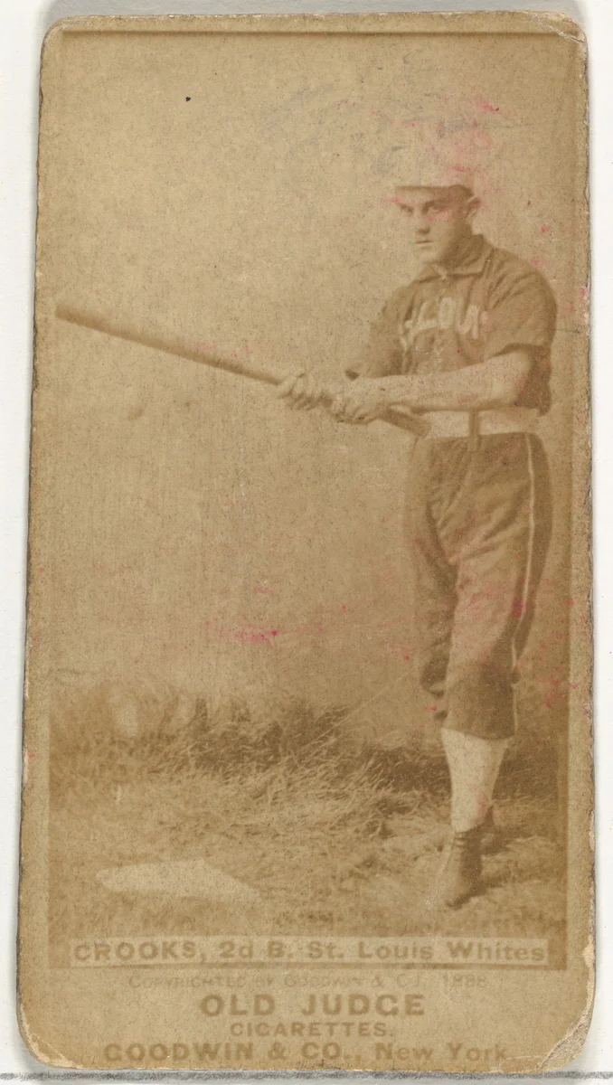 Crooks, 2nd Base, St. Louis Whites, from the Old Judge series (N172) for Old Judge Cigarettes by Goodwin & Company, photograph, 1888