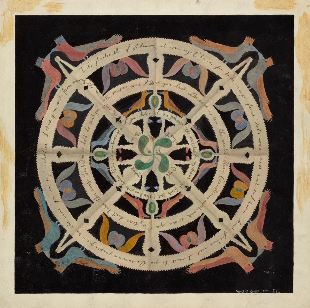 Valentine by Vincent P. Rosel, index of american design, 1938