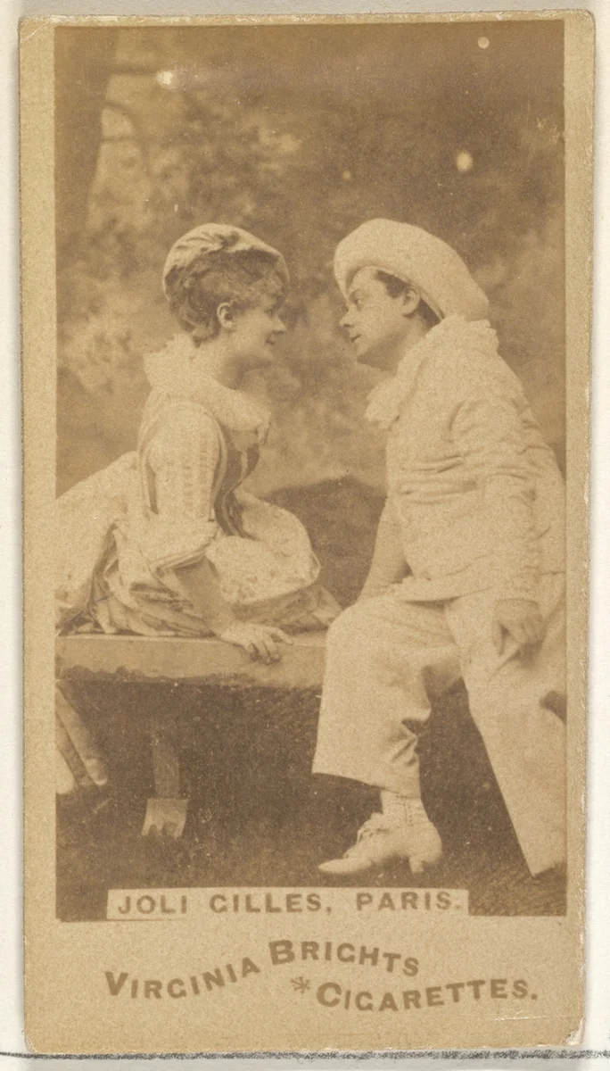 Joli Gilles, Paris, from the Actors and Actresses series (N45, Type 1) for Virginia Brights Cigarettes by Allen & Ginter, photograph, 1885-1891