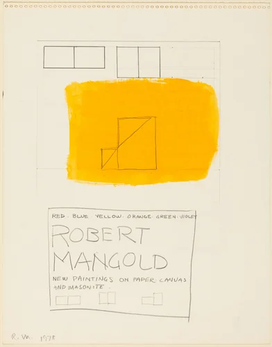 Untitled (recto) by Robert Mangold, drawing, 1978