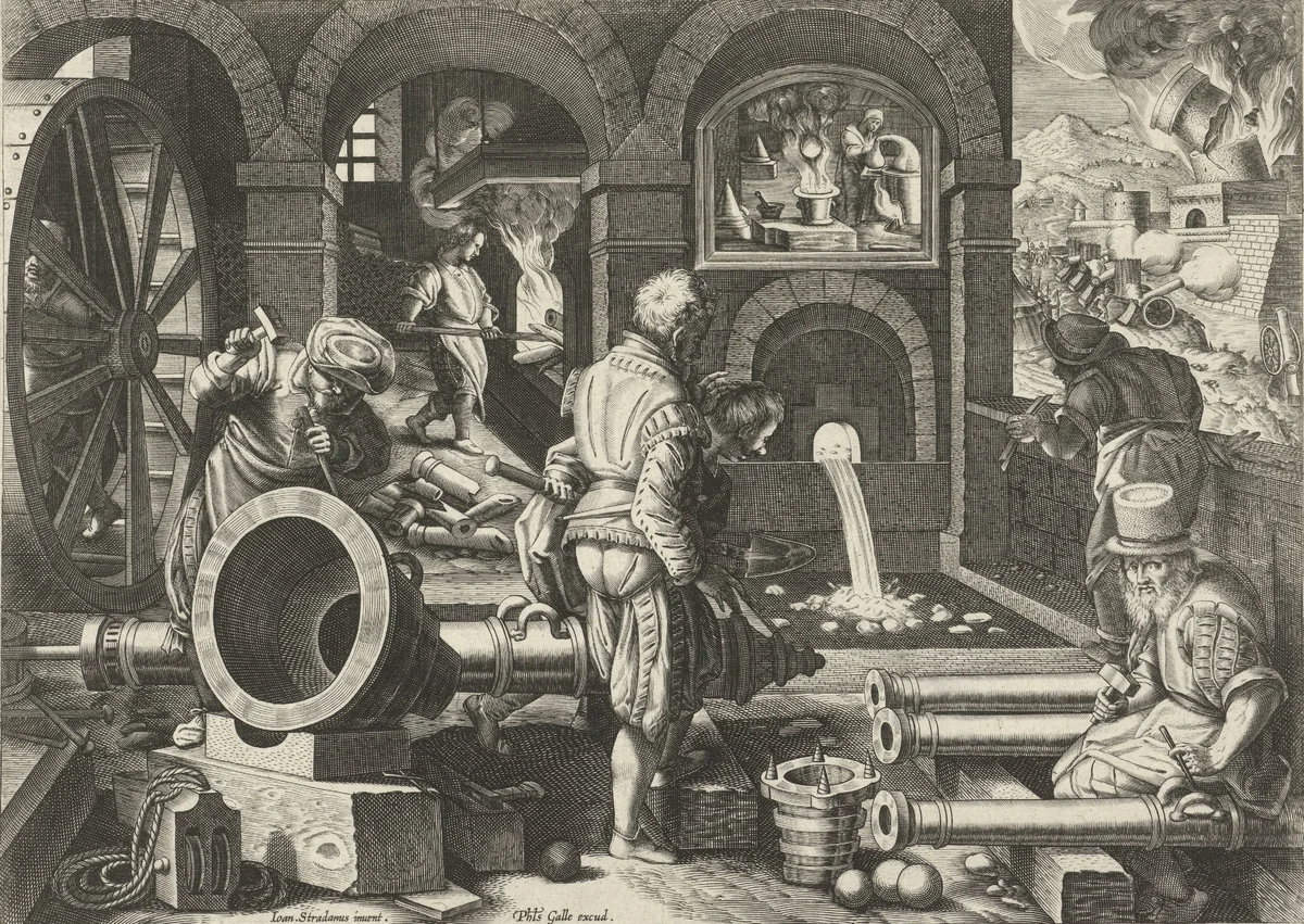 Artilleriewerkplaats by Unknown, print, 1589-1593