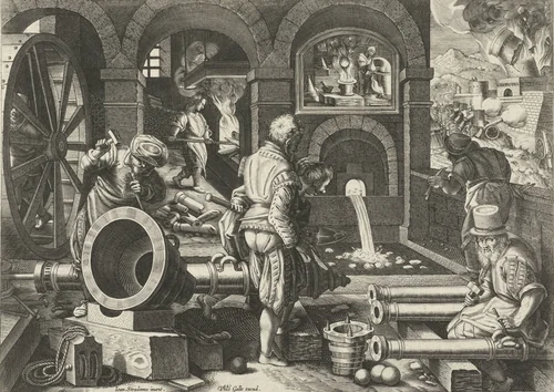 Artilleriewerkplaats by Unknown, print, 1589-1593