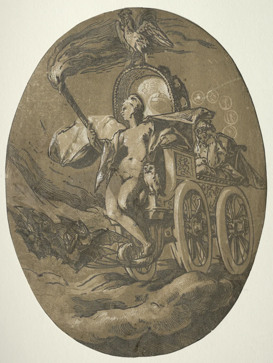 The Deities: Nox by Hendrick Goltzius, print, 1583-1595