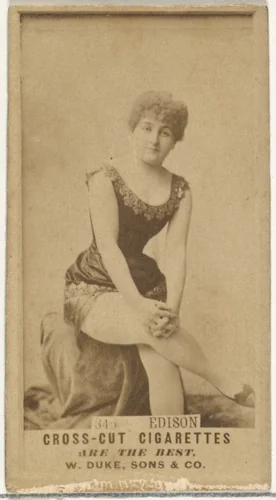 Edison, from the Actors and Actresses series (N145-3) issued by Duke Sons & Co. to promote Cross Cut Cigarettes by W. Duke, Sons & Co., photograph, 1880-1889